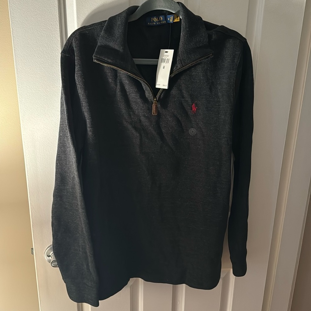 Men’s Ralph Lauren size M dark gray sweater.